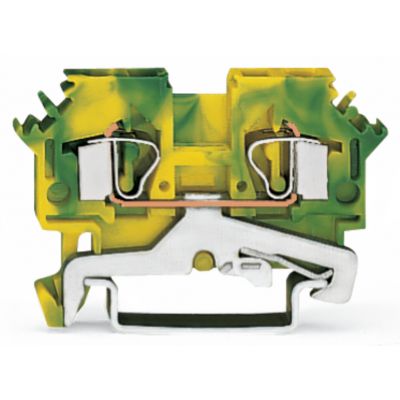 2-przewodowa złączka PE 4mm2 żółto-zielona /50szt./ WAGO (281-607)