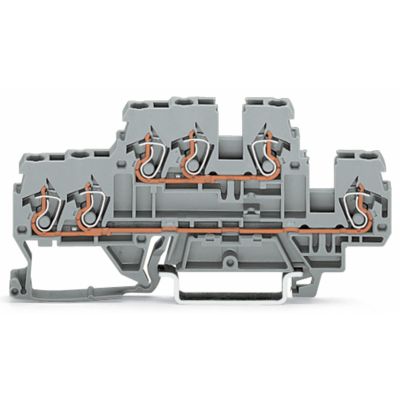 Złączka dwupiętrowa L / L 3-przewodowa 2,5mm2 szara 870-531 /50szt./ WAGO (870-531)