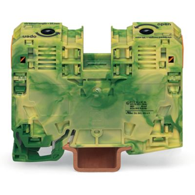 2-przewodowa złączka PE 35mm żółto-zielona /15szt./ WAGO (285-137/999-950)