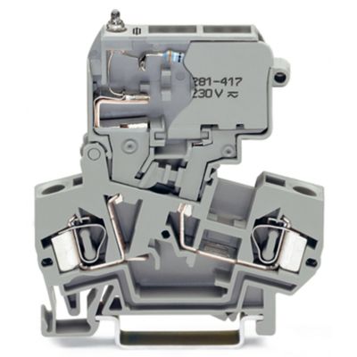 Złączka bezpiecznikowa 4mm2 szara 281-612/281-417 /50szt./ WAGO (281-612/281-417)