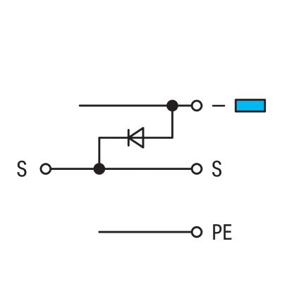 Złączka do elementów wykonawczych z PE 2,5mm2 280-572/281-411 /50szt./ WAGO (280-572/281-411)