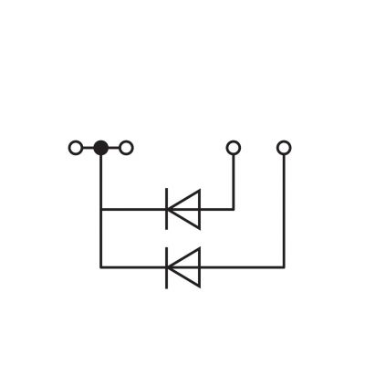 Złączka do zabudowy elementów 4-przewodowe do ukł. kontr. lamp sygn. do 60V szara /100szt./ WAGO (279-620/281-408)