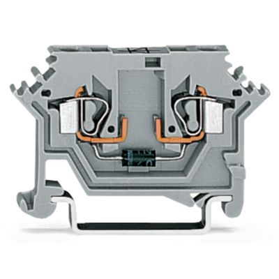 Złączka szynowa 2-przewodowa diodowa 2,5mm2 szara 280-613/281-410 /100szt./ WAGO (280-613/281-410)