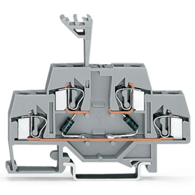 Dwupiętrowa złączka diodowa 4mm2 281-636/281-488 /50szt./ WAGO (281-636/281-488)