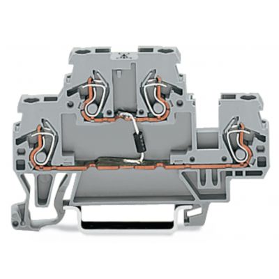 Dwupiętrowa złączka diodowa 2,5mm2 szara 870-540/281-411 /50szt./ WAGO (870-540/281-411)