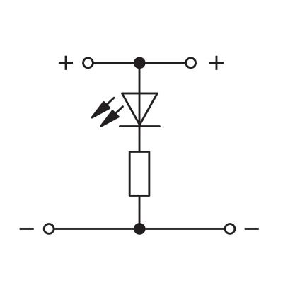 Dwupiętrowa złączka z LED 2,5mm2 szara 870-543/281-413 /50szt./ WAGO (870-543/281-413)
