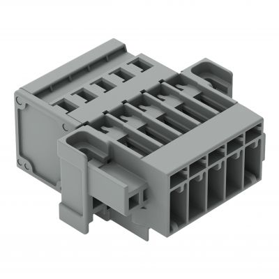 Wtyk X-COM 5-biegunowy szary raster 5mm 769-605/004-000 /25szt./ WAGO (769-605/004-000)