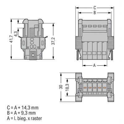Wtyk 1-przewodowy CAGE CLAMP szara /100szt./ WAGO (769-603/006-000)