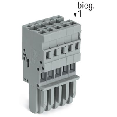 1-przewodowe gniazdo CAGE CLAMP szara /50szt./ WAGO (769-105)