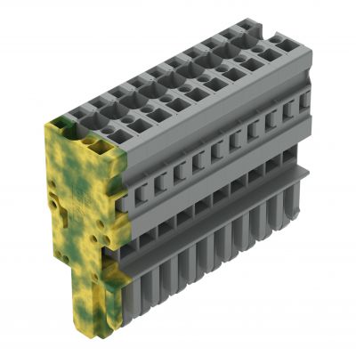 1-przewodowe gniazdo CAGE CLAMP żłt-ziel/szary /20szt./ WAGO (769-111/000-037)