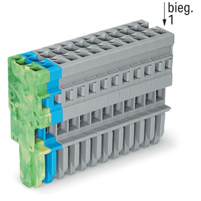 1-przewodowe gniazdo CAGE CLAMP żłt-ziel./niebieski/szary /20szt./ WAGO (769-112/000-039)
