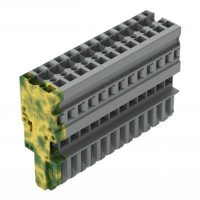 1-przewodowe gniazdo CAGE CLAMP żłt-ziel/szary /10szt./ WAGO (769-113/000-037)