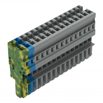 1-przewodowe gniazdo CAGE CLAMP żłt-ziel./niebieski/szary /10szt./ WAGO (769-115/000-039)