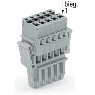 1-przewodowe gniazdo CAGE CLAMP szara /25szt./ WAGO (769-105/021-000)