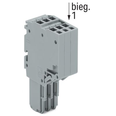 2-przewodowe gniazdo Push-in CAGE CLAMP szara /50szt./ WAGO (2020-203)