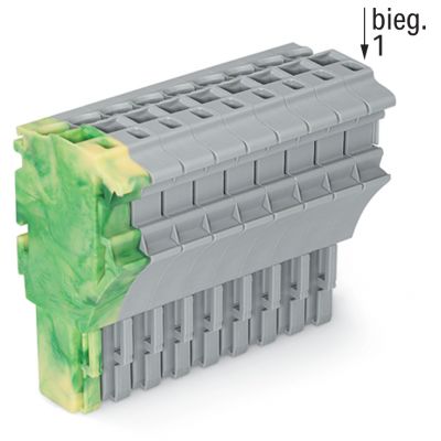 1-przewodowe gniazdo Push-in CAGE CLAMP żłt-ziel/szary /25szt./ WAGO (2022-111/000-037)