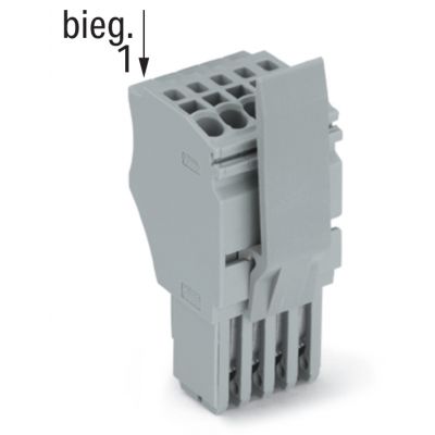 1-przewodowe gniazdo Push-in CAGE CLAMP szara /25szt./ WAGO (2020-106/124-000)