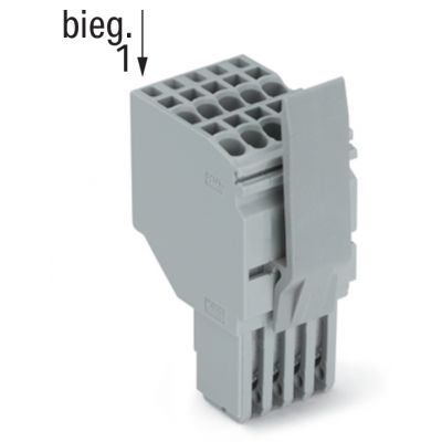 2-przewodowe gniazdo Push-in CAGE CLAMP szara /50szt./ WAGO (2020-203/122-000)
