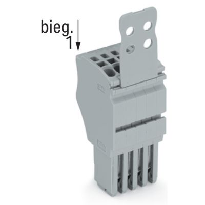 1-przewodowe gniazdo Push-in CAGE CLAMP szara /25szt./ WAGO (2020-106/133-000)