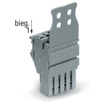 1-przewodowe gniazdo Push-in CAGE CLAMP szara /25szt./ WAGO (2022-108/135-000)