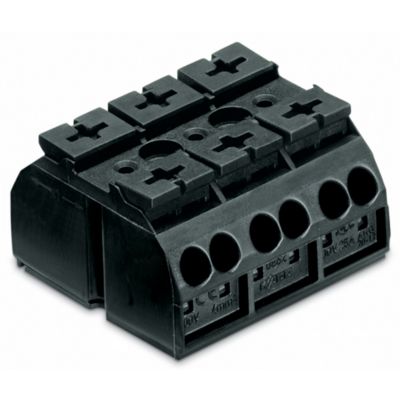 Blok zasilający 3-torowy czarny 862-503 /250szt./ WAGO (862-503)
