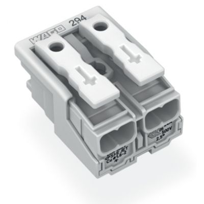 Złączka zasilająca 2-biegunowa bez stopek bez styku PE 294-4002 /25szt./ WAGO (294-4002)