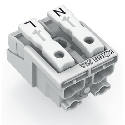 Złączka zasilająca 2-biegunowa bez stopek bez styku PE 294-4012 /1000szt./ WAGO (294-4012)