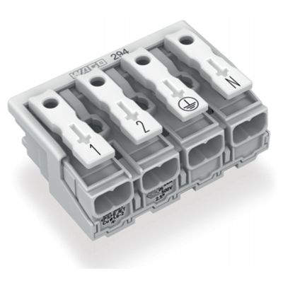 Złączka zasilająca 4-biegunowa bez stopek bez styku PE 294-4014 /500szt./ WAGO (294-4014)