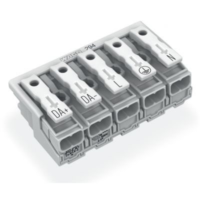 Złączka zasilająca 5-biegunowa bez stopek bez styku PE 294-4035 /250szt./ WAGO (294-4035)