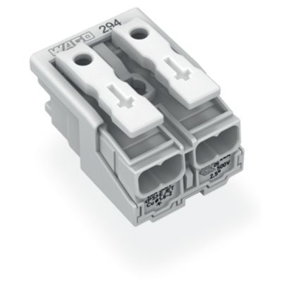 Złączka zasilająca 2-biegunowa ze stopkąmi bez styku PE 294-5002 /1000szt./ WAGO (294-5002)
