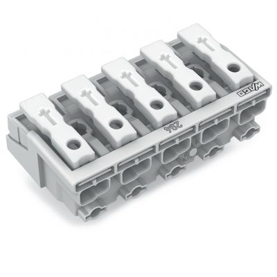 Złączka zasilająca 5-biegunowa ze stopkąmi bez styku PE 294-5005 /250szt./ WAGO (294-5005)