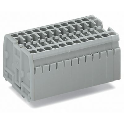 Listwa zaciskowa 2-przewodowa 2,5mm2 2-torowa szara stopki montażowe 869-152 /100szt./ WAGO (869-152)