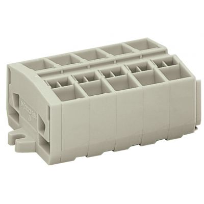 Listwa zaciskowa 4-przewodowa Ex 2,5mm2 5-torowa jasnoszara mocowanie śrubowe 264-235 /100szt./ WAGO (264-235)