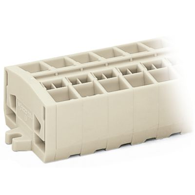 Listwa zaciskowa 4-przewodowa Ex 2,5mm2 11-torowa jasnoszara mocowanie śrubowe 264-241 /100szt./ WAGO (264-241)