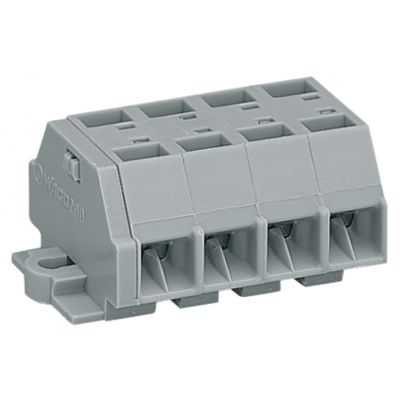 Listwa zaciskowa 4-przewodowa 1,5mm2 4-torowa szara mocowanie śrubowe 260-204 /100szt./ WAGO (260-204)
