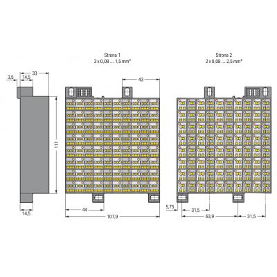 Kaseta krosowa 80-bieg. nadruk 1-80 ciemnoszara /8szt./ WAGO (726-821)