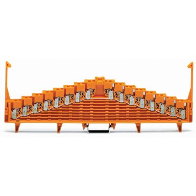 8-piętrowa złączka potencjałowa z zatrzaskami pomarańczowa /25szt./ WAGO (727-125/002-000)