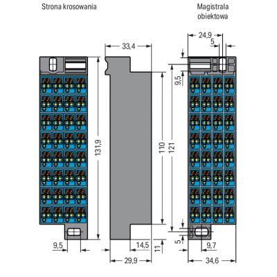 Kaseta krosowa 32-bieg. bez nadruku ciemnoszara /30szt./ WAGO (726-800)