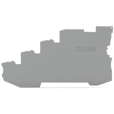 Ścianka końcowa/wewnętrzna gr. 1mm do złączek 4-przewodowych szara /25szt./ WAGO (2020-5491)