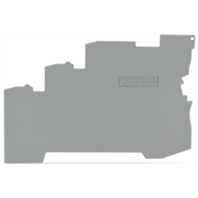 Ścianka końcowa/wewnętrzna gr. 1mm do złączek 3-przewodowych szara /25szt./ WAGO (2020-5391)