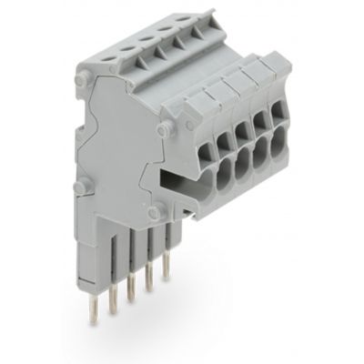 Modularny wielowtyk TOPJOBs do montażu zatrzaskowego do otworów na mostek szary /10szt./ WAGO (2001-555)