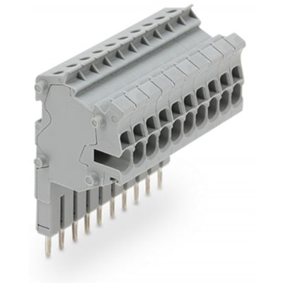 Modularny wielowtyk TOPJOBs do montażu zatrzaskowego do otworów na mostek szary /10szt./ WAGO (2001-560)