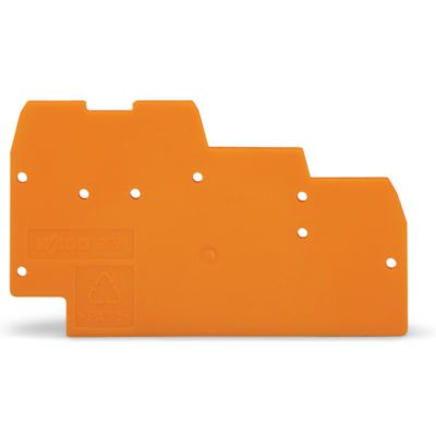 Ścianka końcowa/wewnętrzna gr. 1mm do złączek trzypiętrowych szara /25szt./ WAGO (270-319)