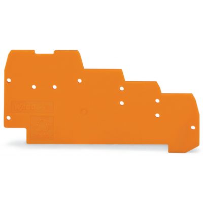 Ścianka końcowa/wewnętrzna gr. 1mm do złączek czteropiętrowych szara /25szt./ WAGO (270-320)