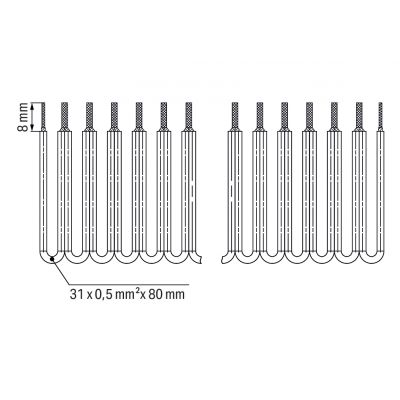 Łańcuchowy mostek przewodowy 0,5mm2 szara WAGO (709-107)