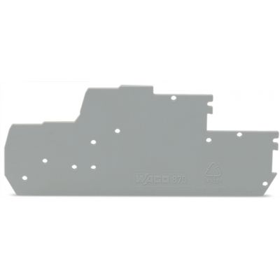 Ścianka końcowa/wewnętrzna gr. 1mm szara /25szt./ WAGO (870-1148)