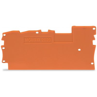 Ścianka końcowa/wewnętrzna gr. 1mm pomarańczowa /25szt./ WAGO (2020-1392)