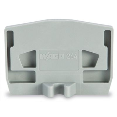 Ścianka końcowa z uchwytem montażowym gr. 4mm jasnoszara /25szt./ WAGO (264-363)