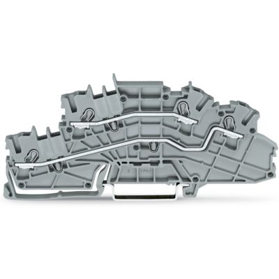 Piętrowa złączka instalacyjna z otworem montażowym 2,5mm2 szara /50szt./ WAGO (2003-6642)
