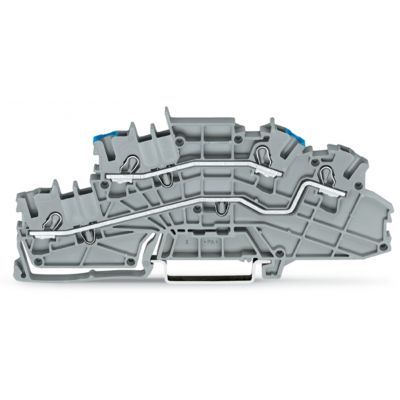 Piętrowa złączka instalacyjna z otworem montażowym 2,5mm2 szara /50szt./ WAGO (2003-6649)